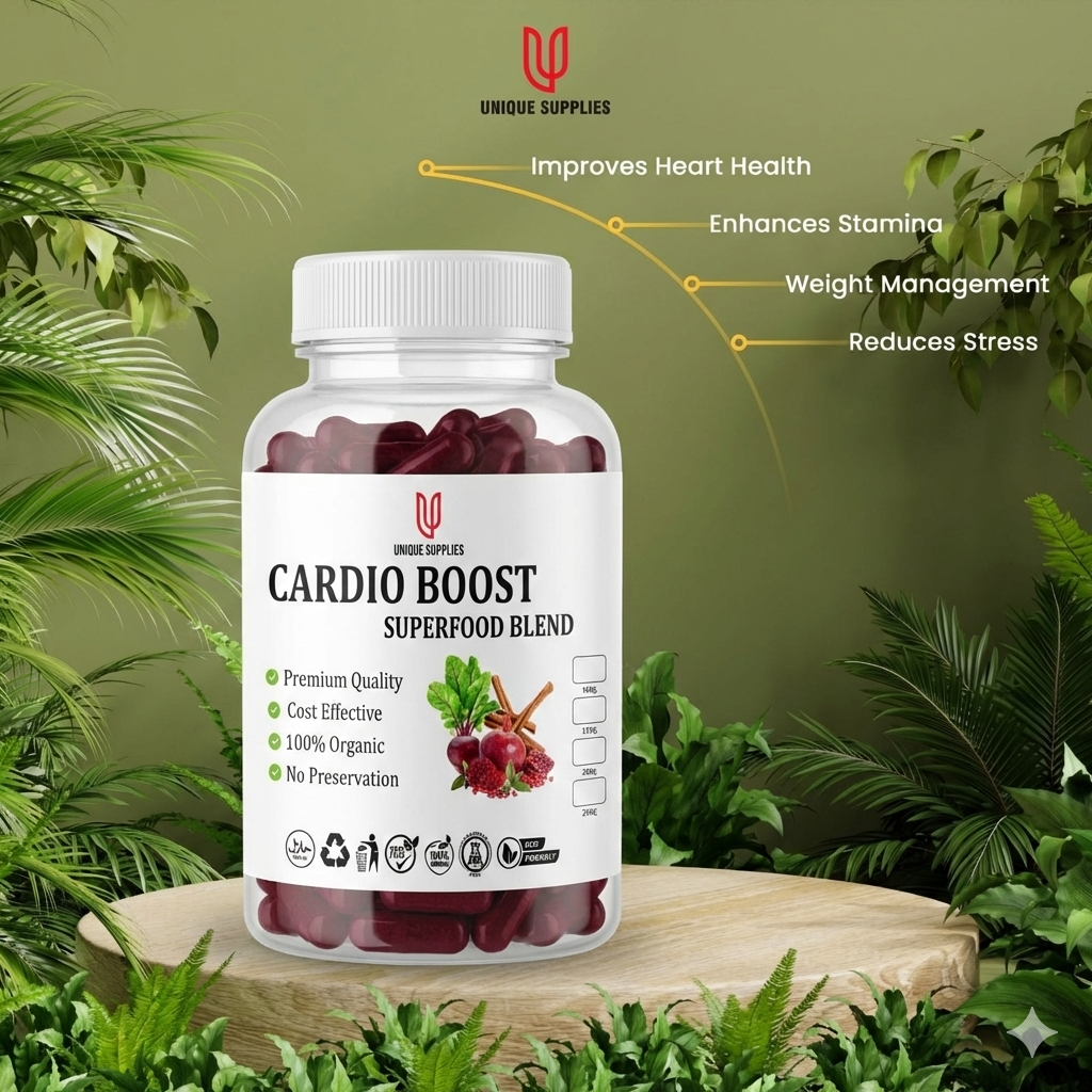 Cardio Boost Superfood Capsules | Improves Heart Health & Reduces Stress