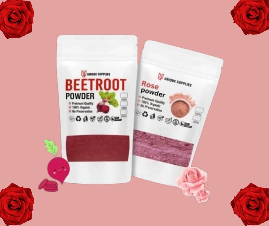 Beetroot powder & Rose powder | Face pack| Usorganics