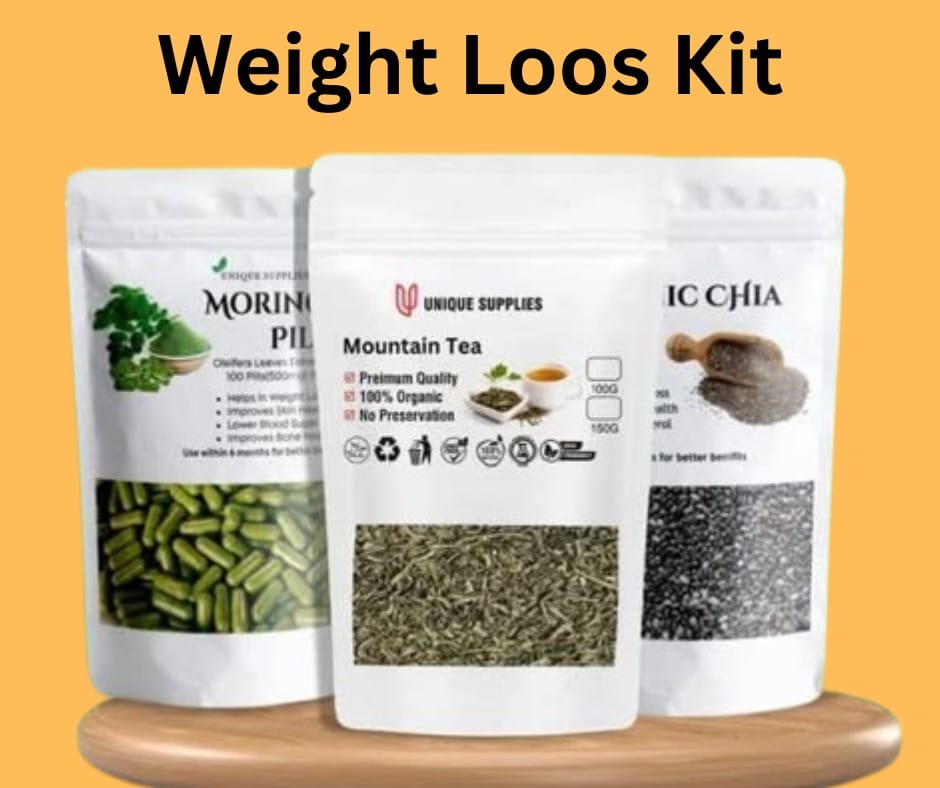 Weigthloss kit | Moringa pills, chia seeds, Mountain tea| US organics