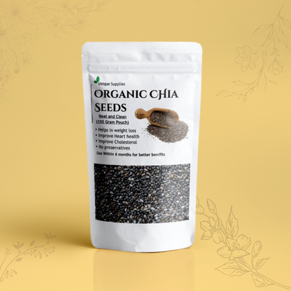 100 Gram Chia Seeds 100 % Original and Organic For Weight Loss US ORGANICS