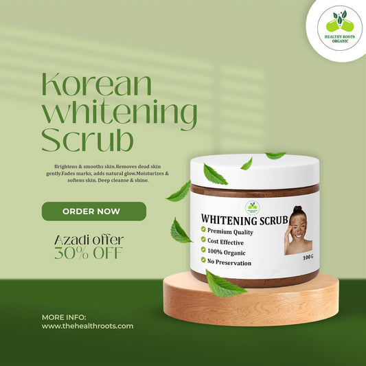 KOREAN WHITENING SCRUB Glow Up Naturally: Whitening Scrub Jar for Radiant Skin  Brighten & Renew — Whitening Scrub in a Convenient Jar