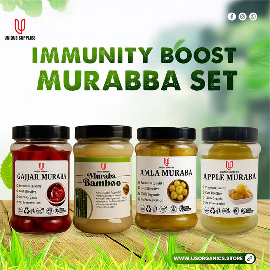 Immunity Boost Murabba Set – Amla, Apple, Hareer, Bamboo & Herbal Mix | 100% Natural & Ayurvedic