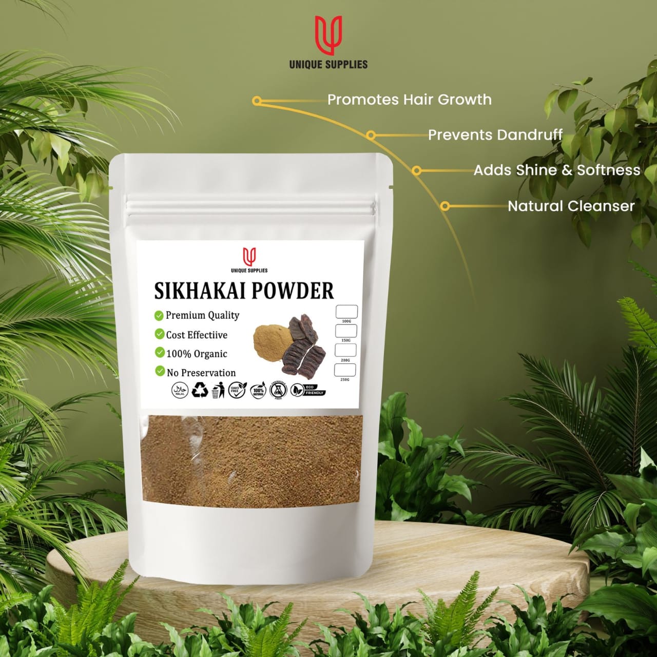 Organic Shikakai Powder | 100g | US Oraganics