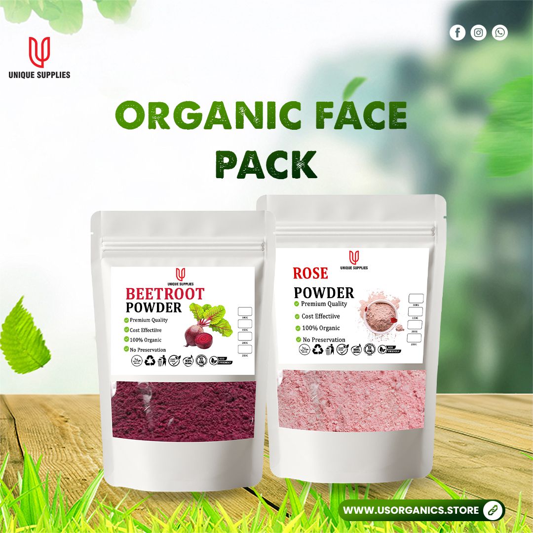 Beetroot powder & Rose powder | Face pack| Usorganics
