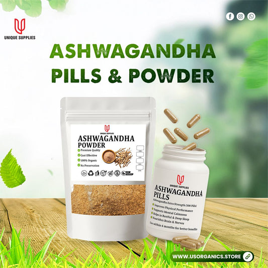 Organic Ashwagandha Powder & Capsules
