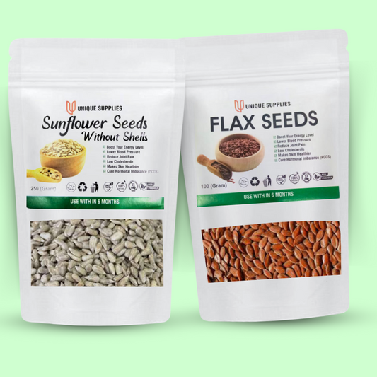 Sunflower & flax seeds | 250g sunflower and 100g flax seeds | sunflower seeds without shell