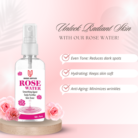 Rose water | organic and fresh rose water 120ml spray bottle